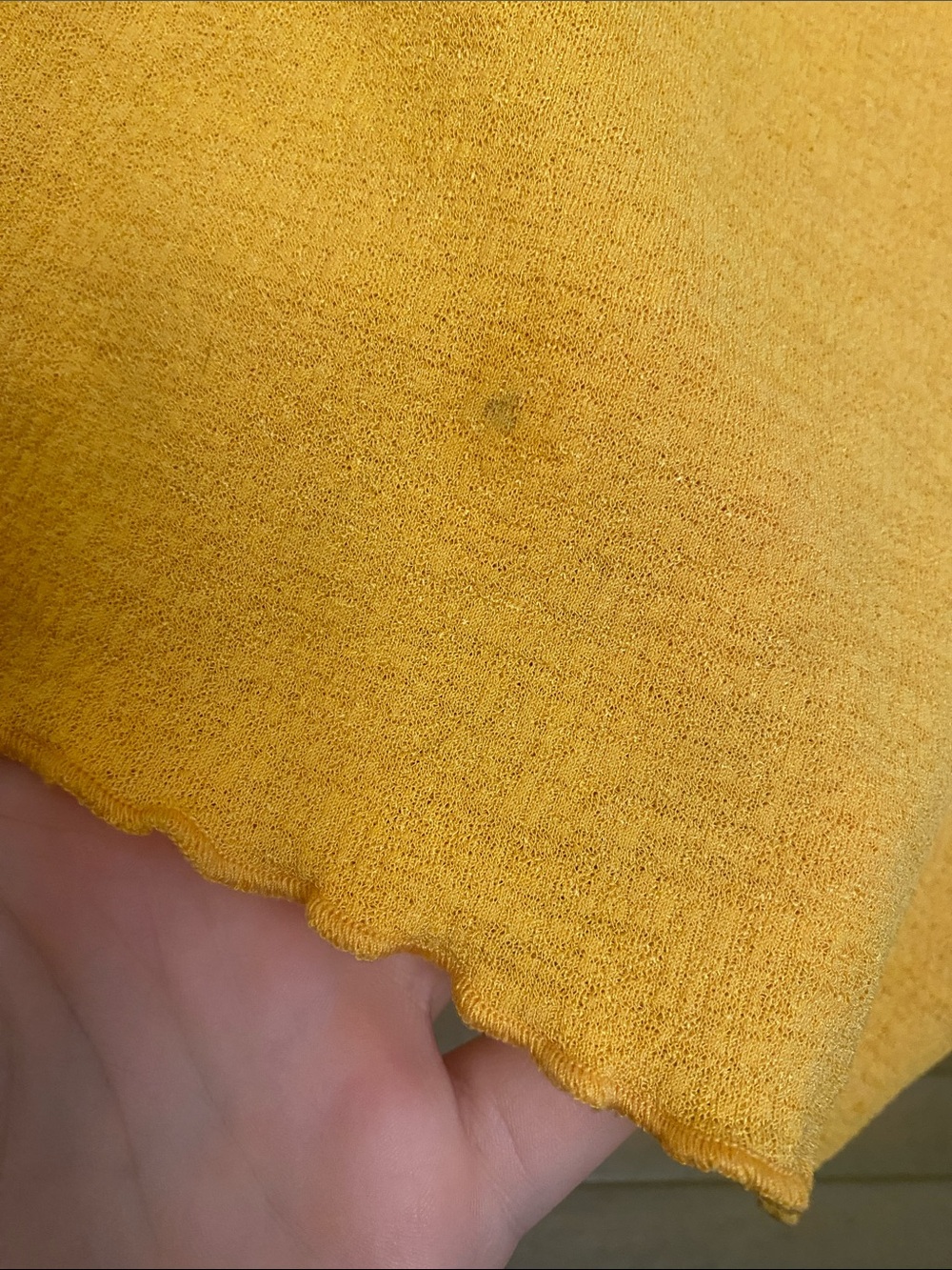 Divided Yellow Ruffle-Hem Shorts - Picture 4 of 4